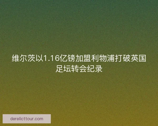 维尔茨以1.16亿镑加盟利物浦打破英国足坛转会纪录